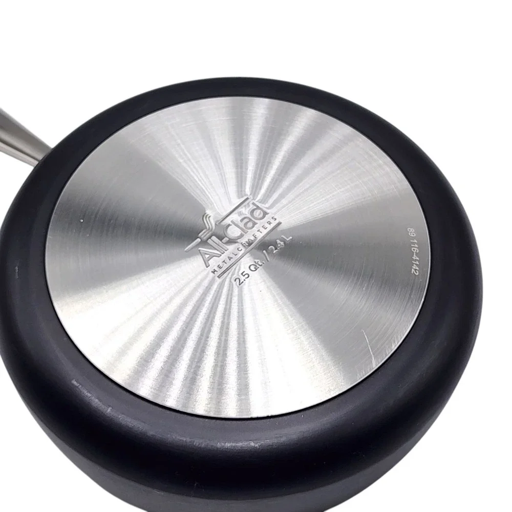All-Clad HA1 Hard Anodized Nonstick Cookware Saucepan With Lid 2.5Qt‎ Induction